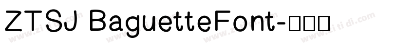ZTSJ BaguetteFont字体转换